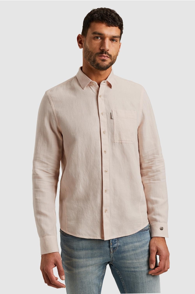 OVERHEMD VAN KATOEN LINNEN CSI2504264 7106 CREAM TAN
